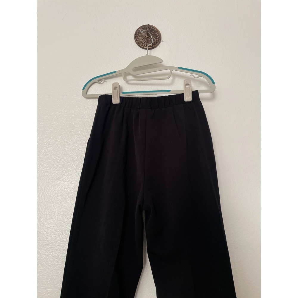 Tanjay Petites Womens Black Elastic Waist Pull On Straight Leg Dress Pants 4P